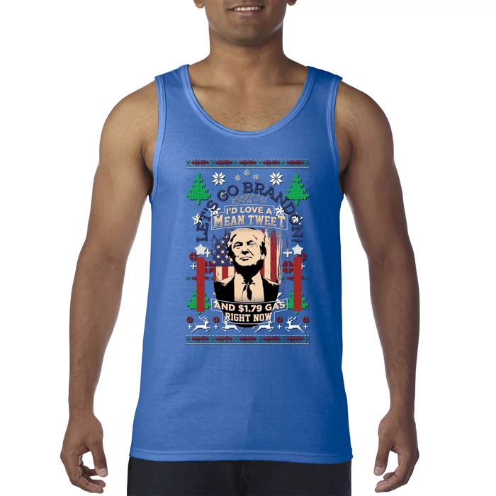 Jingle Bell Biden Xmas Santa Trump Ugly Christmas Sweater Gift Tank Top