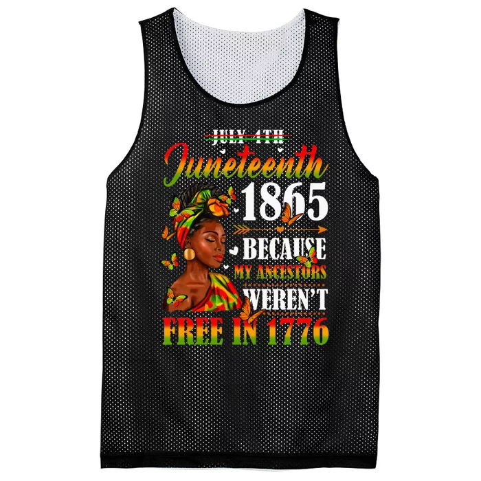 Juneteenth Black Because My Ancestor Werent Free 1776 Mesh Reversible Basketball Jersey Tank