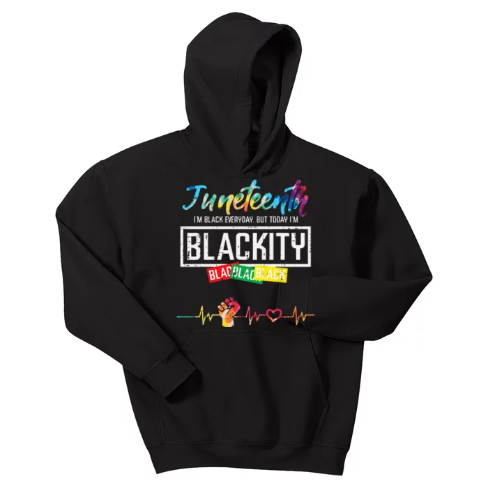 Juneteenth Blackity Black History African Kids Hoodie