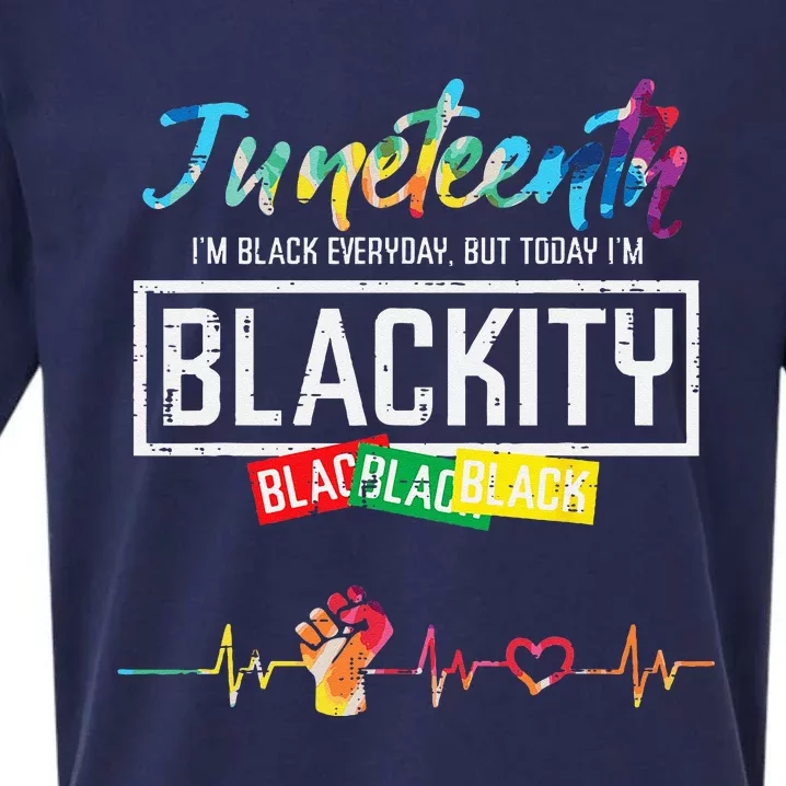 Juneteenth Blackity Black History African Sueded Cloud Jersey T-Shirt