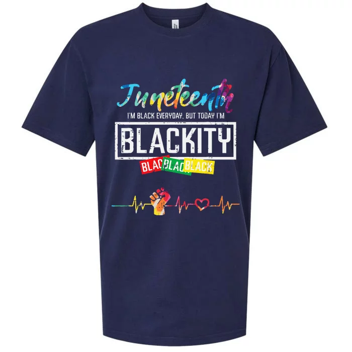 Juneteenth Blackity Black History African Sueded Cloud Jersey T-Shirt