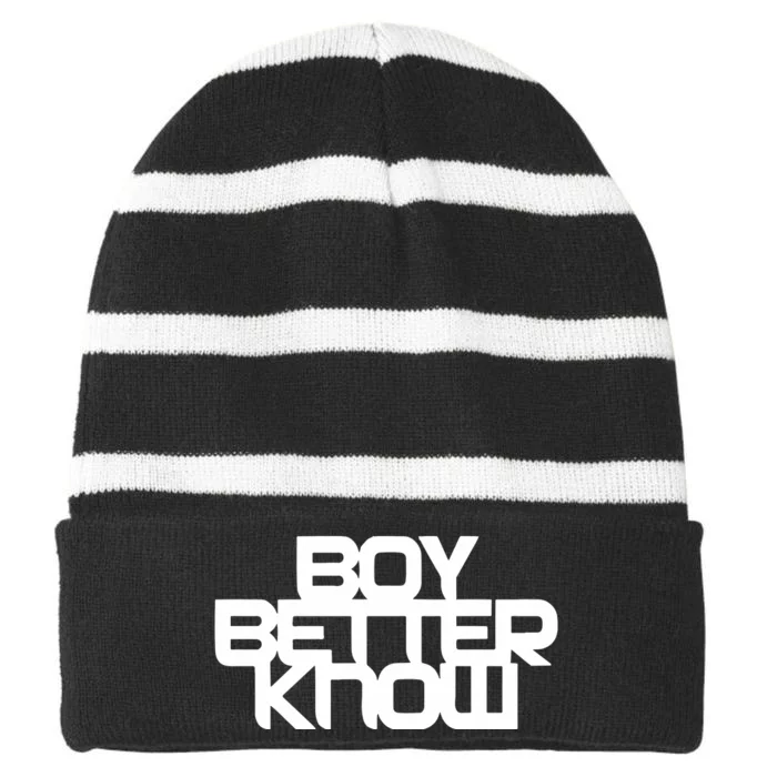 Jme Boy Better Know Striped Beanie with Solid Band