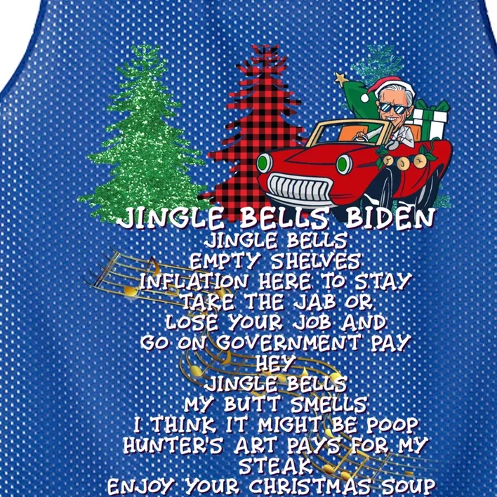 Jingle Bell Biden Xmas Santa Trump 3 Ugly Christmas Sweater Gift Mesh Reversible Basketball Jersey Tank