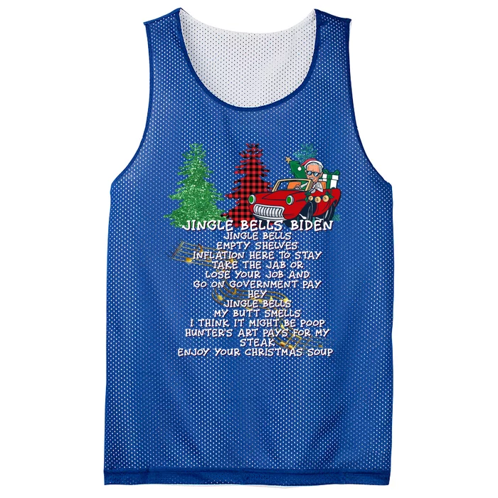 Jingle Bell Biden Xmas Santa Trump 3 Ugly Christmas Sweater Gift Mesh Reversible Basketball Jersey Tank