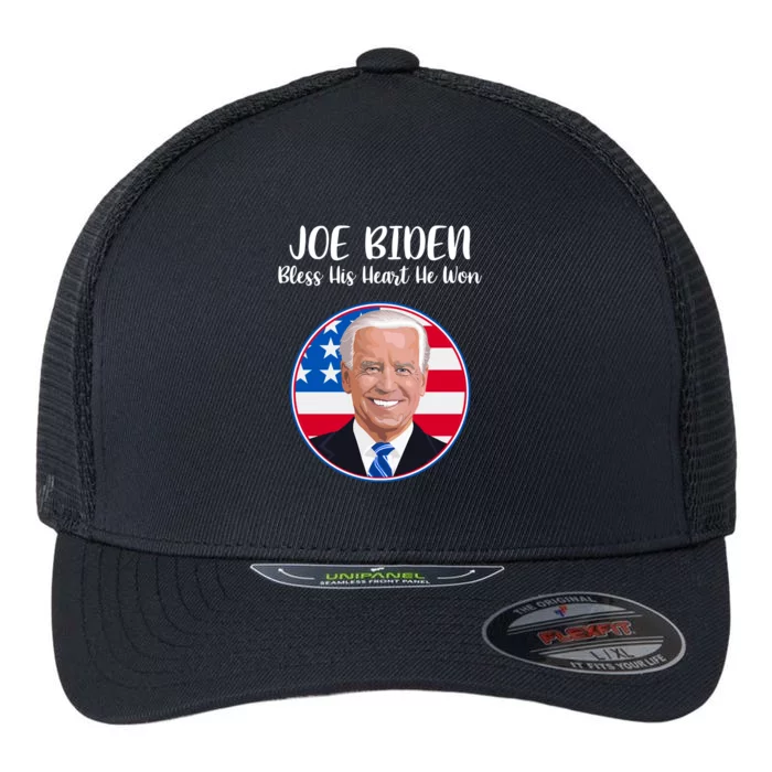 Joe Biden Bless His Heart He Won Flexfit Unipanel Trucker Cap