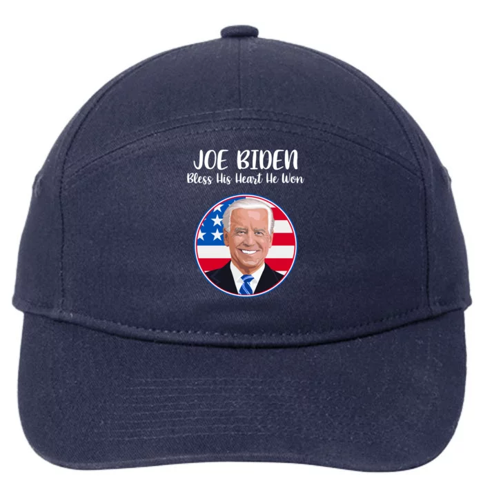 Joe Biden Bless His Heart He Won 7-Panel Snapback Hat