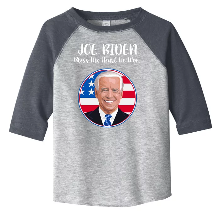 Joe Biden Bless His Heart He Won Toddler Fine Jersey T-Shirt