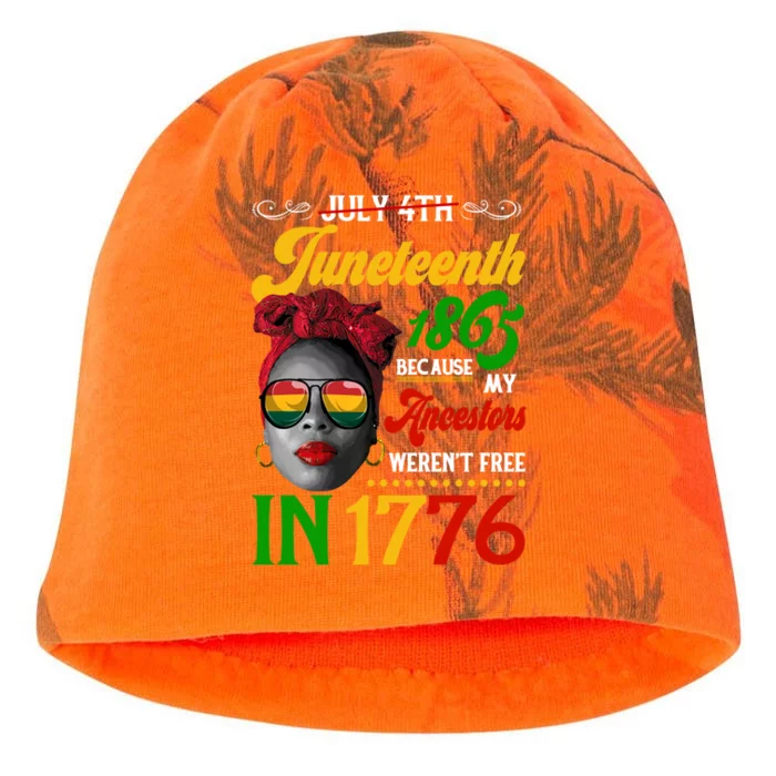 Juneteenth Black Because My Ancestor Weren't Free 1776 Gift Kati - Camo Knit Beanie