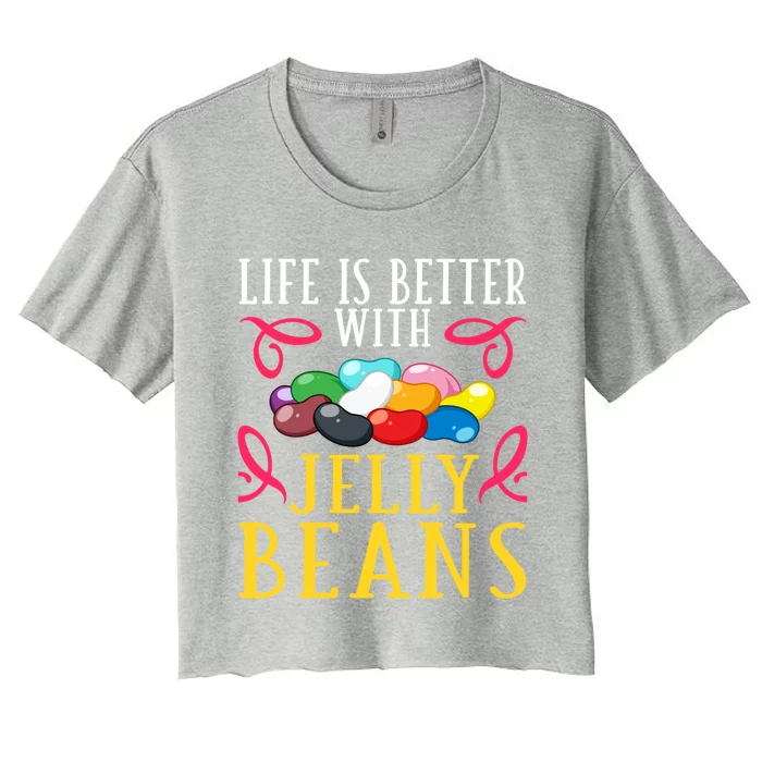 Jelly Bean Candy Beans Vegan Flavors Gift Women's Crop Top Tee