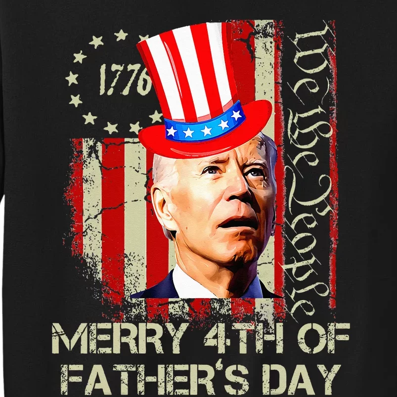 Joe Biden Confused Patriotic Merry Christmas For 4th Of July Tall Sweatshirt