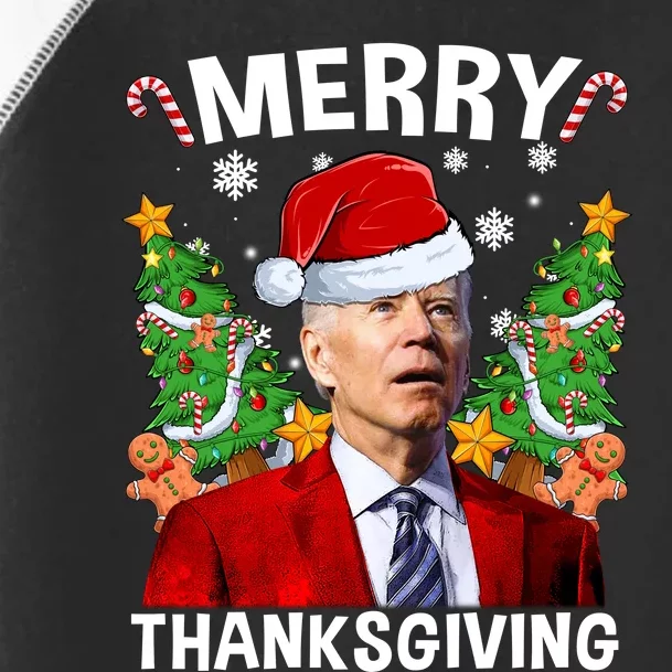 Joe Biden Christmas Santa Hat Merry Thanksgiving Ugly Christmas Sweater Toddler Fine Jersey T-Shirt