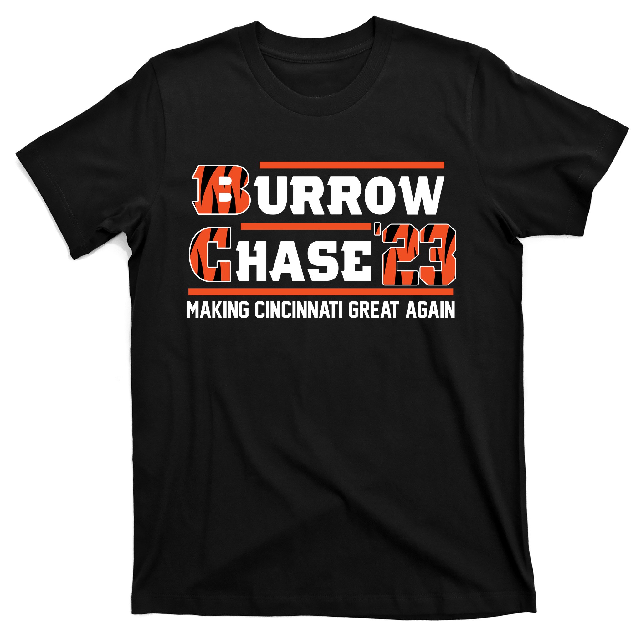 Teeshirtpalace Burrow Chase Making Cincinnati Great Again Ohio T-Shirt