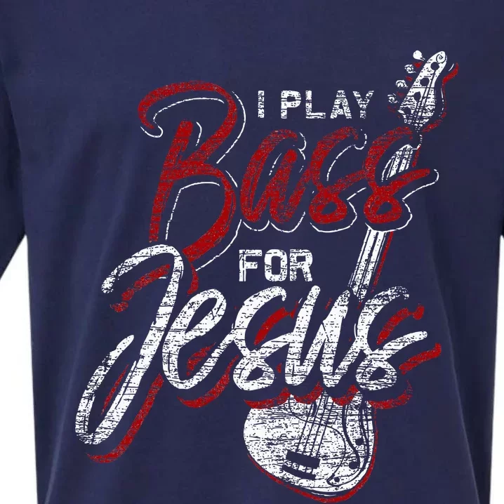 Jesus Bassist Christian Bass Player Bass Guitar Sueded Cloud Jersey T-Shirt