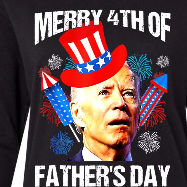 Joe Biden Confused Merry 4th Of Fathers Day Fourth Of July Womens Cotton Relaxed Long Sleeve T-Shirt