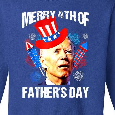 Joe Biden Confused Merry 4th Of Fathers Day Fourth Of July Toddler Sweatshirt