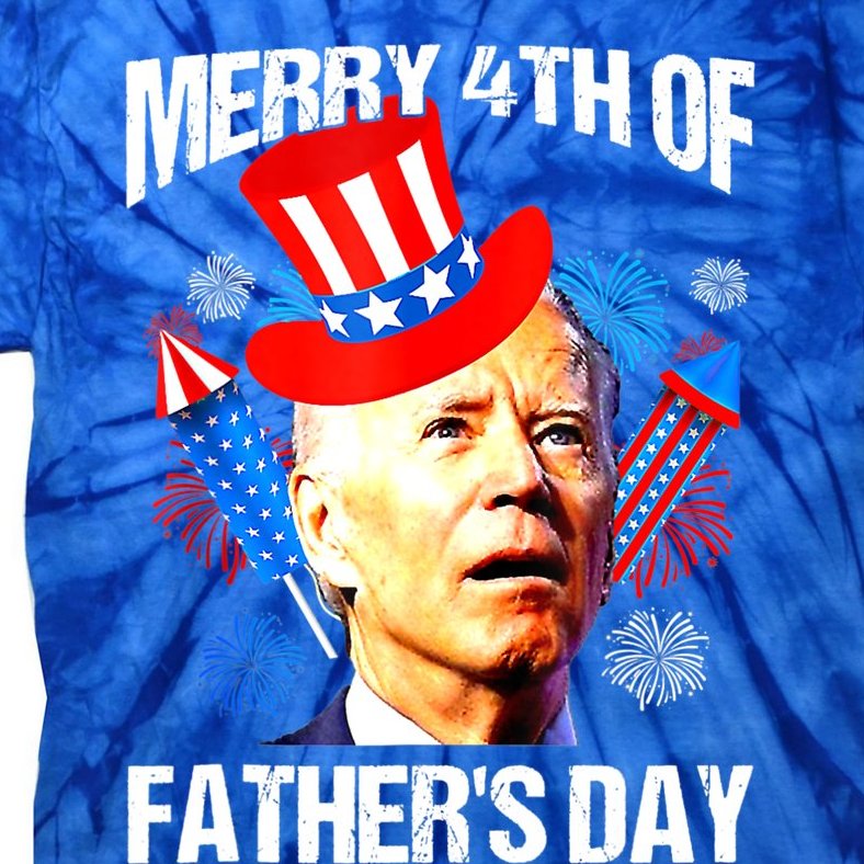 Joe Biden Confused Merry 4th Of Fathers Day Fourth Of July Tie-Dye T-Shirt