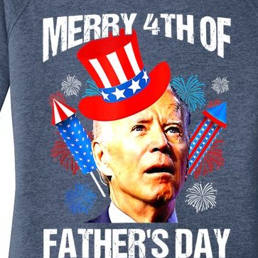 Joe Biden Confused Merry 4th Of Fathers Day Fourth Of July Women’s Perfect Tri Tunic Long Sleeve Shirt