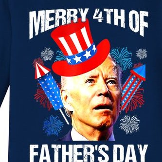 Joe Biden Confused Merry 4th Of Fathers Day Fourth Of July Baby Long Sleeve Bodysuit