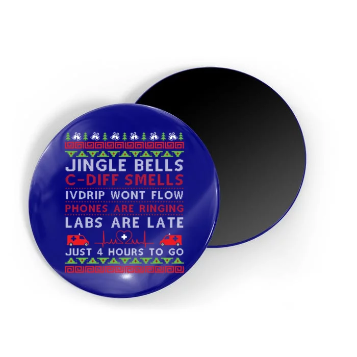 Jingle Bells Cdiff Smells Funny Christmas Nurse Nursing Great Gift Magnet