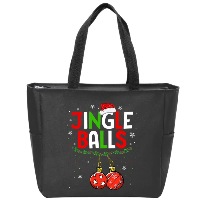 Jingle Balls Christmas Funny Matching Couple Jingle Balls Zip Tote Bag