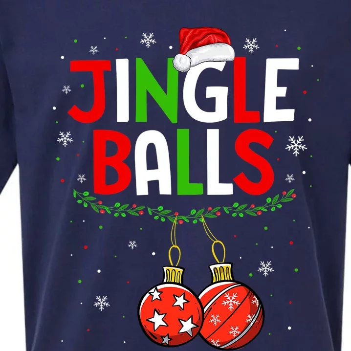 Jingle Balls Christmas Funny Matching Couple Jingle Balls Sueded Cloud Jersey T-Shirt