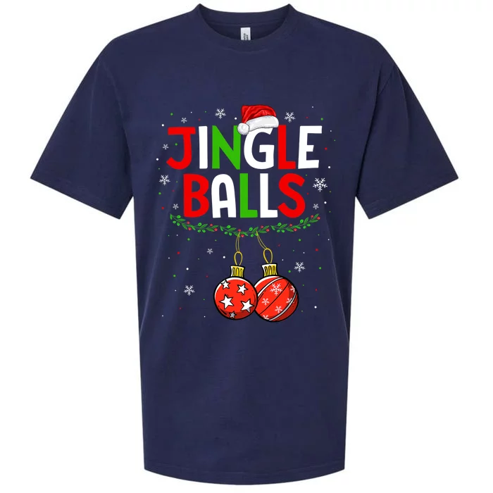 Jingle Balls Christmas Funny Matching Couple Jingle Balls Sueded Cloud Jersey T-Shirt