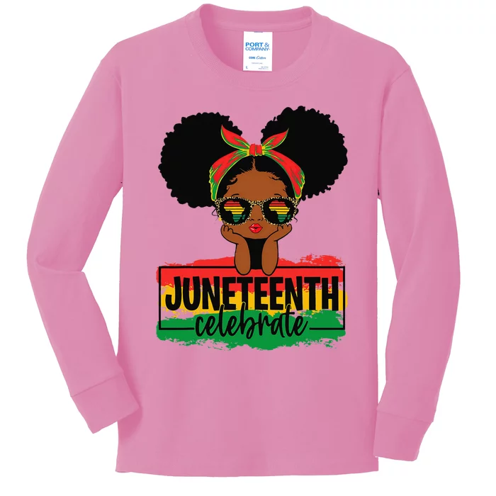 Juneteenth Black Celebrate Juneteenth 1865 African Kids Long Sleeve Shirt