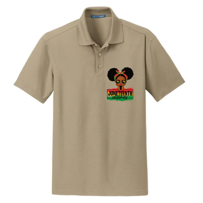 Juneteenth Black Celebrate Juneteenth 1865 African Dry Zone Grid Performance Polo