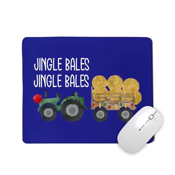 Jingle Bales Christmas Tree Tractor Farmer Farming Family Great Gift Mousepad