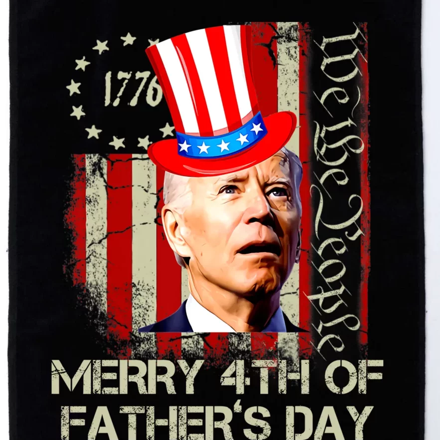 Joe Biden Confused Patriotic Merry Christmas For 4th Of July Platinum Collection Golf Towel