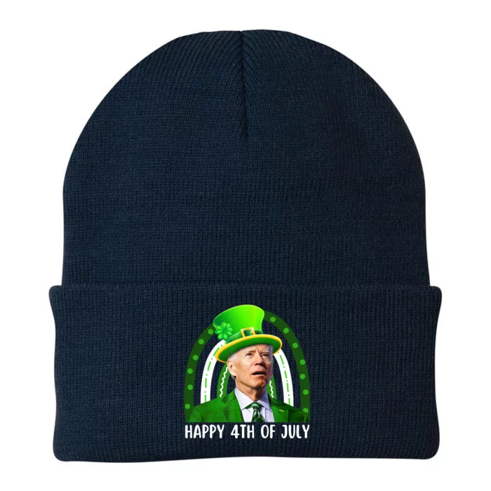 Joe Biden Confused Happy 4th Of July Funny St Patricks Day Knit Cap Winter Beanie