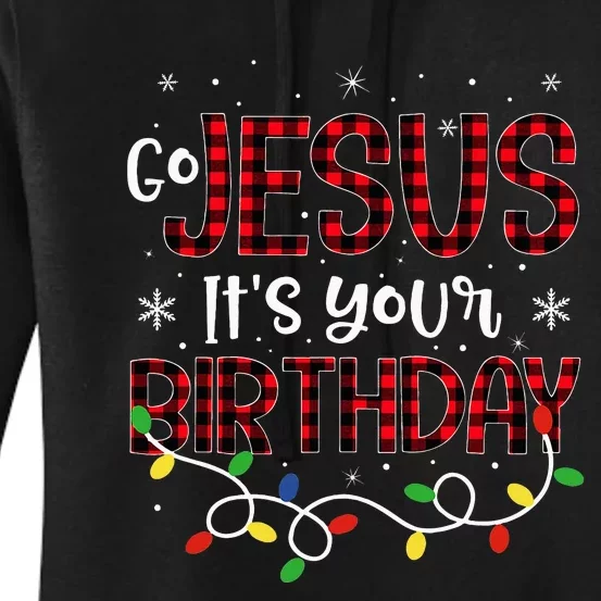 Jesus Birthday Celebration Hilarious Christmas Holiday Gift Women's Pullover Hoodie