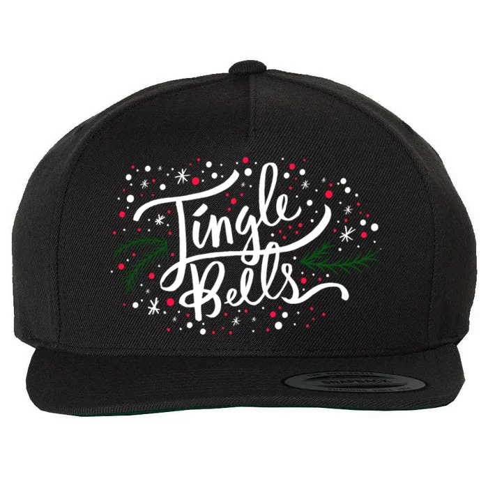 Jingle Bells Christmas Design For Boy Girl Wool Snapback Cap