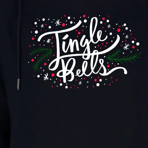 Jingle Bells Christmas Design For Boy Girl Womens Funnel Neck Pullover Hood