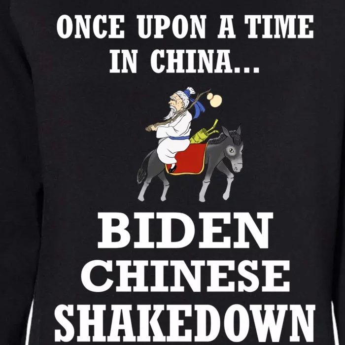 Joe Biden Chinese Shakedown Messages Family Story China Womens California Wash Sweatshirt