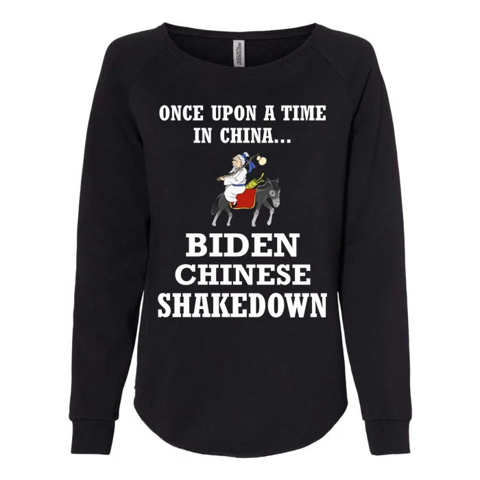 Joe Biden Chinese Shakedown Messages Family Story China Womens California Wash Sweatshirt