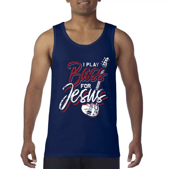 Jesus Bassist Christian Bass Player Bass Guitar Tank Top