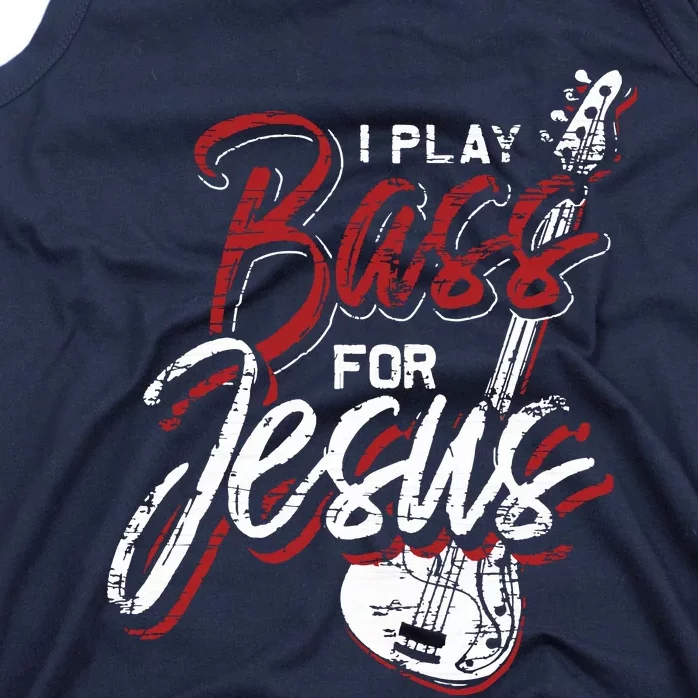 Jesus Bassist Christian Bass Player Bass Guitar Tank Top