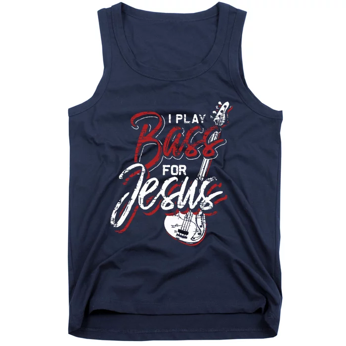 Jesus Bassist Christian Bass Player Bass Guitar Tank Top