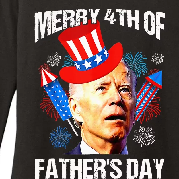 Joe Biden Confused Merry 4th Of Fathers Day Fourth Of July Womens CVC Long Sleeve Shirt