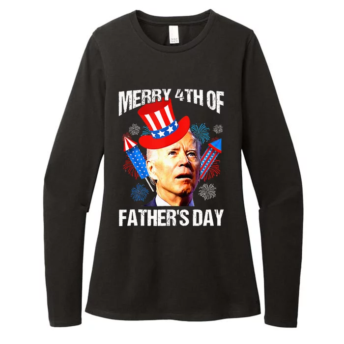 Joe Biden Confused Merry 4th Of Fathers Day Fourth Of July Womens CVC Long Sleeve Shirt