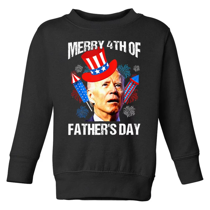 Joe Biden Confused Merry 4th Of Fathers Day Fourth Of July Toddler Sweatshirt