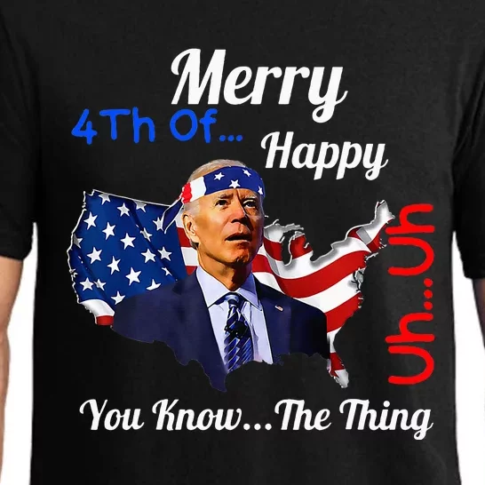 Joe Biden Confused Merry Happy Funny 4th Of July Joe Biden Pajama Set