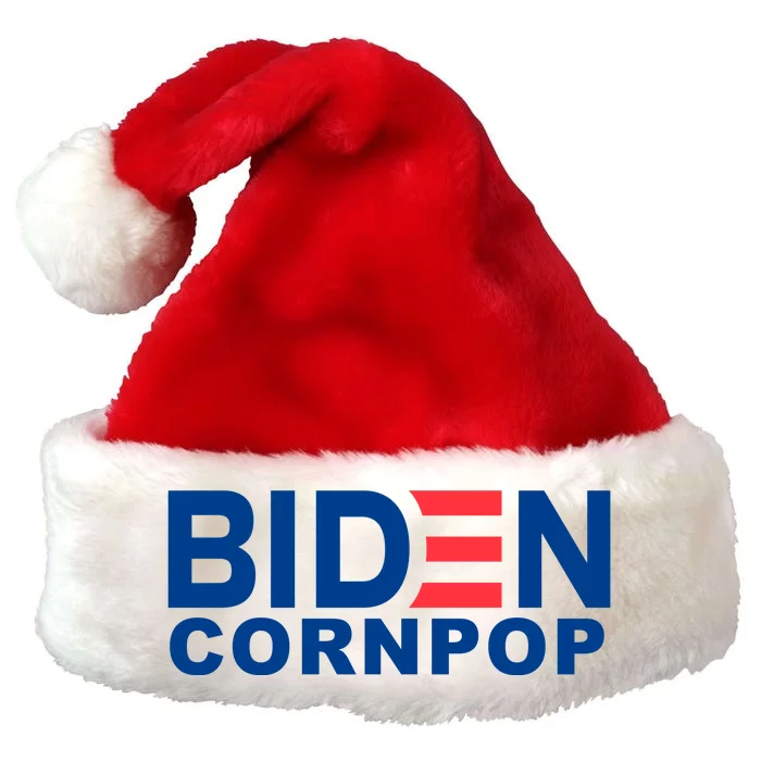 Joe Biden Corn Pop Funny Premium Christmas Santa Hat