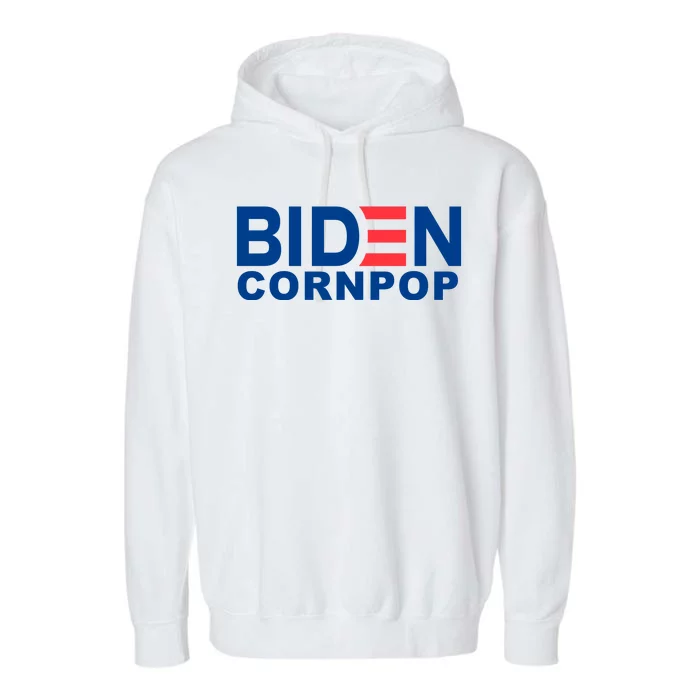 Joe Biden Corn Pop Funny Garment-Dyed Fleece Hoodie