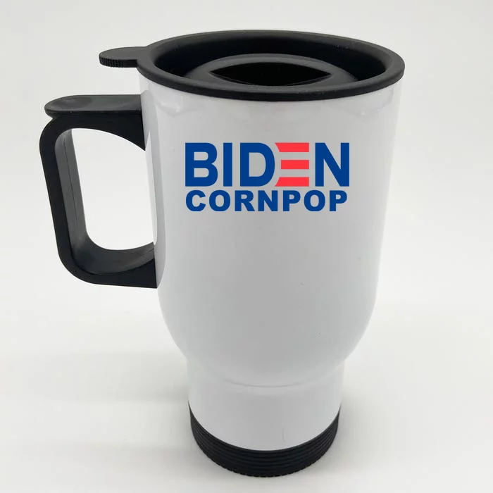 Joe Biden Corn Pop Funny Front & Back Stainless Steel Travel Mug