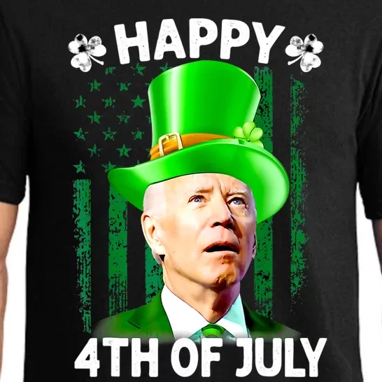 Joe Biden Confused Happy 4th Of July Funny St Patricks Day Pajama Set