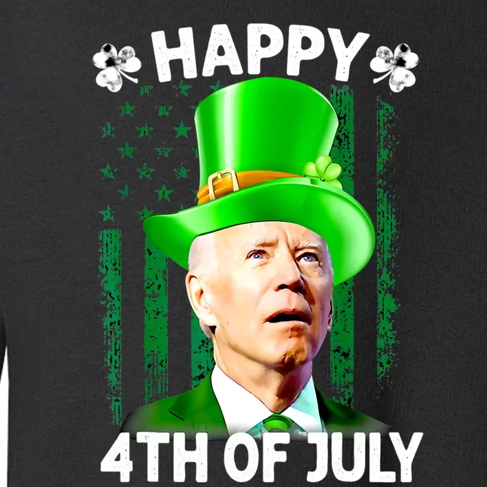 Joe Biden Confused Happy 4th Of July Funny St Patricks Day Toddler Sweatshirt