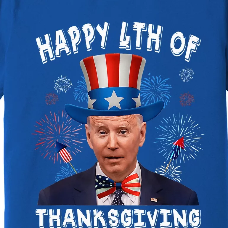 Joe Biden Confused Happy 4th Of Thanksgiving 4th Of July Premium T-Shirt