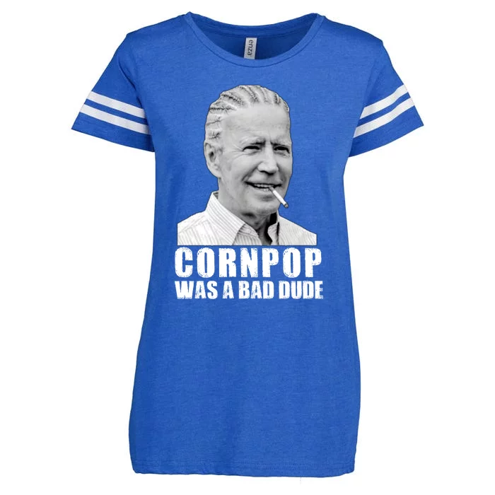 Joe Biden Cornpop Was A Bad Dude Enza Ladies Jersey Football T-Shirt